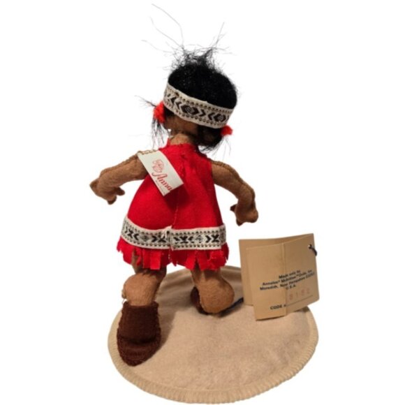 Annalee Dolls Mobilitee 1989 Vintage Thanksgiving Native American Girl Doll - Picture 2 of 8